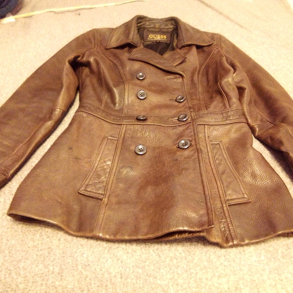 Vintage GUESS LEATHER JACKET - Picture 1 of 6